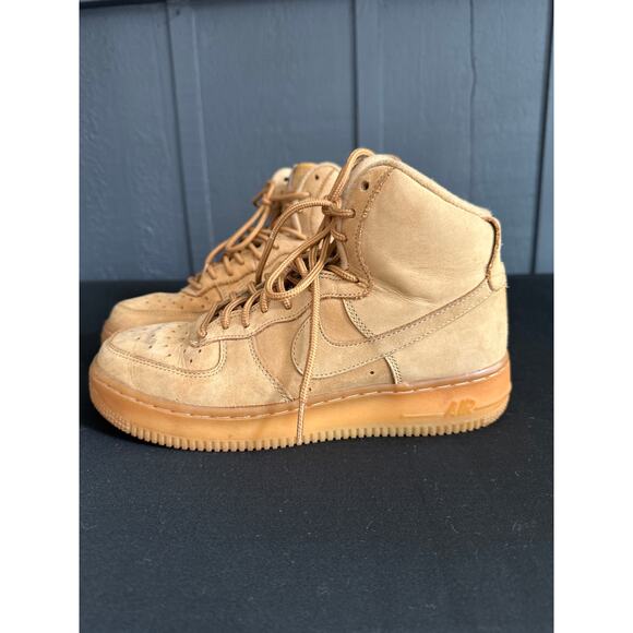 Nike Other - Nie Air Force 1 High Top in Wheat Gum Sole Youth Size 6Y